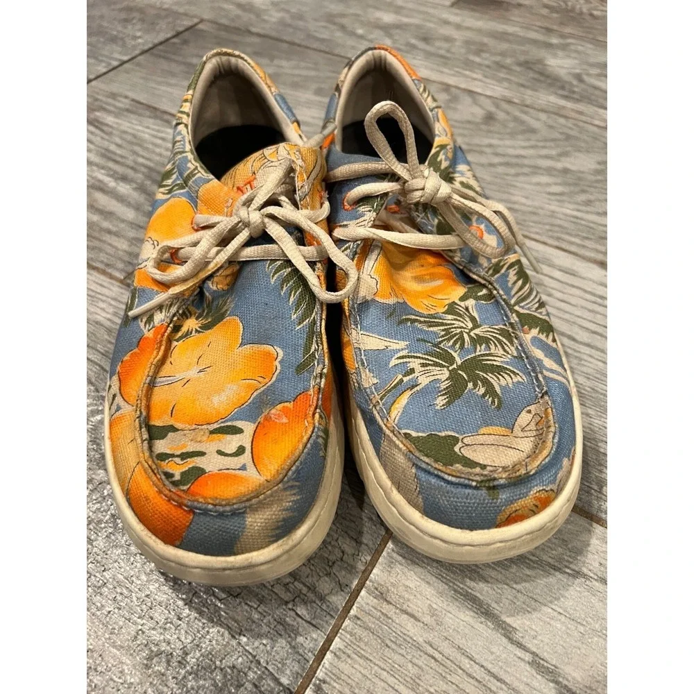 Ariat Cruiser Shoes Mens 7.5 Sneaker Tropical Floral Canvas‎ Slip On 10035814